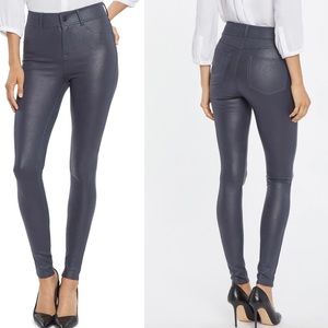 New with tags NYDJ navy blue faux leather leggings
